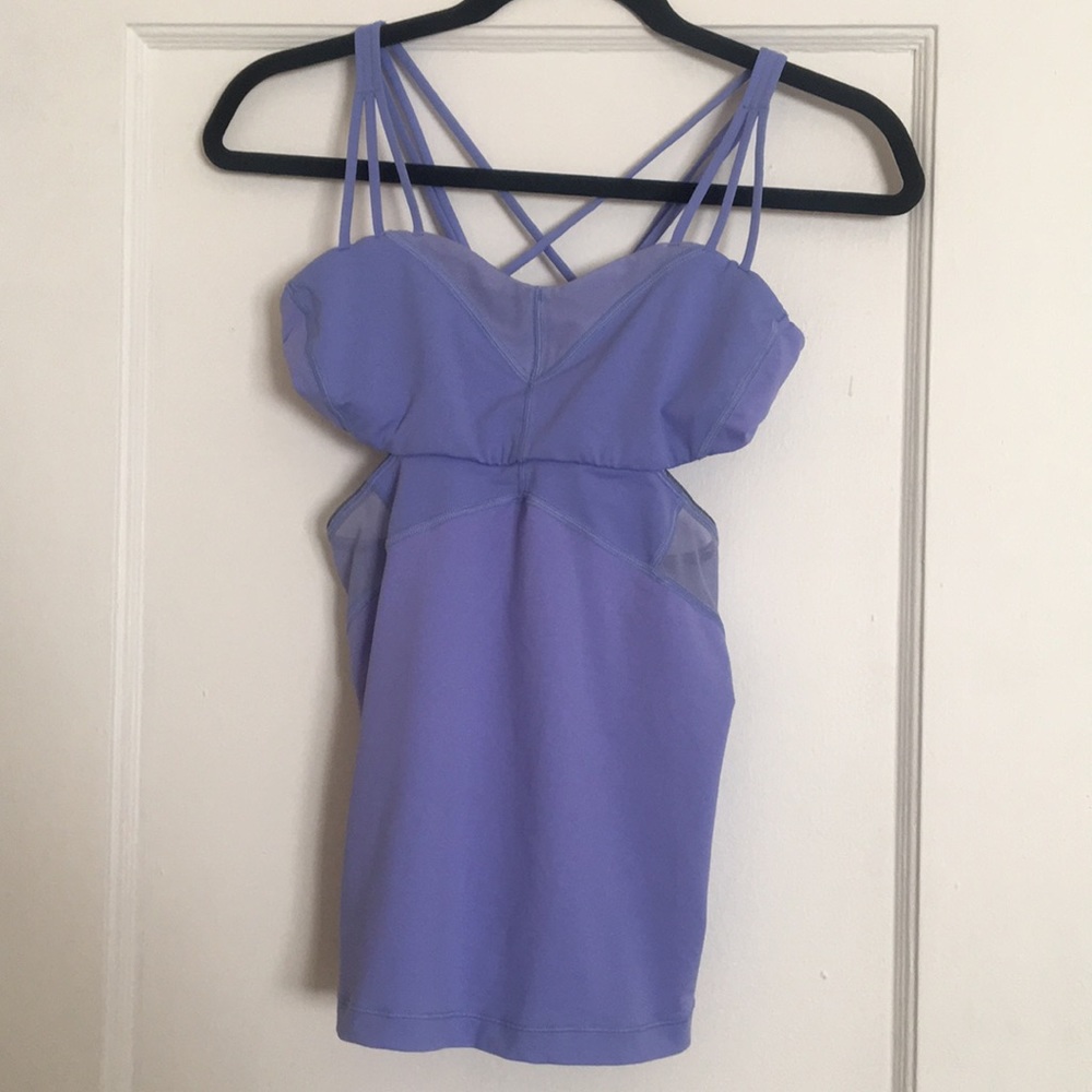 Periwinkle blue Lululemon Athletica cut out tank